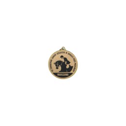 Medal Złoty Biathlon Z Miejscem Na Emblemat 25 Mm Z Grawerowaniem Na Laminacie