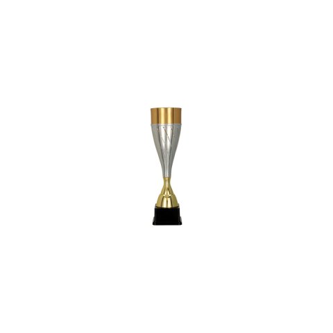 Puchar metalowy srebrno - złoty