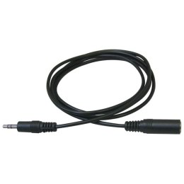 Przedłużacz do kabli audio Jack (3,5mm) M - Jack (3,5mm) F, 3m, czarna, Logo blistr