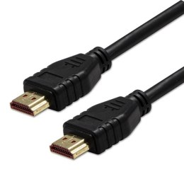 Video Kabel HDMI M - HDMI M, HDMI 2.1 - Ultra High Speed, 2m, pozłacane złącza, czarny, Logo blistr, 8K@60Hz, 48Gb/s