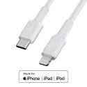Kabel Biały USB-C - Lightning MFi 1m do Apple iPhone Green Cell PowerStream, z szybkim ładowaniem Power Delivery