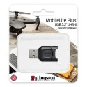 Kingston czytnik USB 3.0 (3.2 Gen 1), MobileLite Plus microSD, microSD, zewnętrzny, czarna, złącze USB A