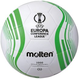 Piłka nożna Molten UEFA Conference League biało-zielona F5C1000