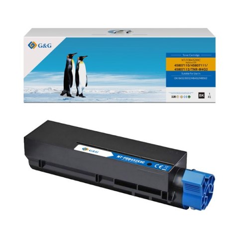 G&G kompatybilny toner z 45807111, black, 12000s, NT-FOB432XXC, dla OKI B432, B512, MB492, 562, N