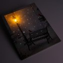 Podświetlany obraz Zimowy krajobraz - 1 LED, 30 x 40 cm