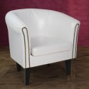 MIADOMODO Zestaw foteli Chesterfield, 58 x 71 x 70 cm, biały