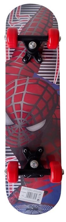 Deskorolka dla dzieci, 58 x 16 cm, drewniana, Spiderman