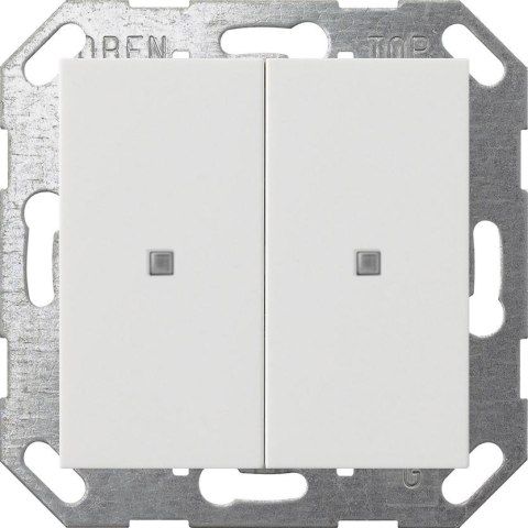 GIRA czujnik przyciskowy 2x KNX System 55 czysta biel m KNX ONE 517327 GIRA