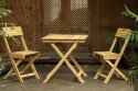 Zestaw drewniany Bistro FILAX, akacja, 1 stół + 2 krzesła