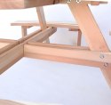 Drewniany zestaw PIKNIK ROUND MASIV - NATURALNY