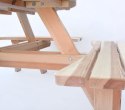 Drewniany zestaw PIKNIK ROUND MASIV - NATURALNY