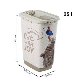 Pojemnik na karmę CODY 25 L, CAT WITH JOY, plastikowy