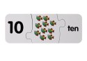 Puzzle Edukacyjne Liczby Matematyka Angielski 10 Połączeń