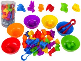 Zabawka Do Sortowania Kolorów Zwierzęta Miś Żaba 36 Elementów