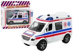 Metalowe Autko Van Pogotowie Ambulans Syreny Alarmowe HKG089