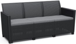 CLAIRE 3 SEATERS SOFA - grafitowy