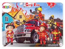 Edukacyjne Puzzle Straż Pożarna Układanka 16 Elementów