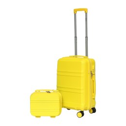 Walizka kabinowa + kuferek w kolorze żółtym