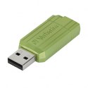 Verbatim USB flash disk, USB 2.0, 64GB, Store,N,Go PinStripe, zielony, 49964, do archiwizacji danych