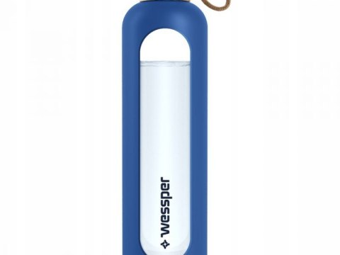 Butelka szklana Wessper Activemax Crystalline 1000ml - niebieski
