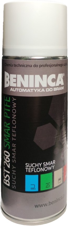 Suchy smar teflonowy Beninca BST260 500ml do bram/automatyki/napędów BENINCA