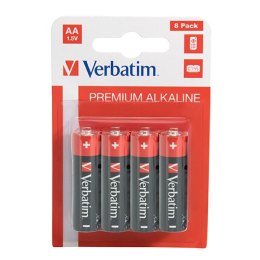 Bateria alkaliczna, AA, 1.5V, Verbatim, blistr, 8-pack, 49503