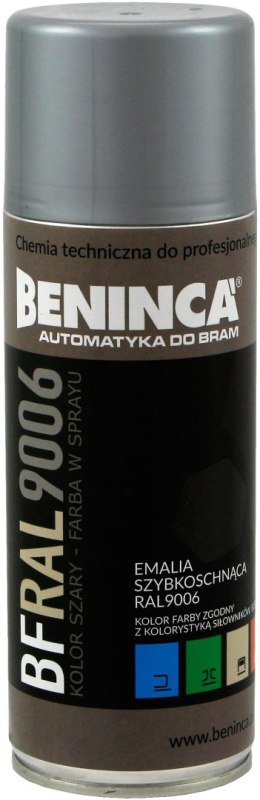 Farba szybkoschnąca Beninca BFRAL9006 400ml do bram/automatyki/napędów BENINCA