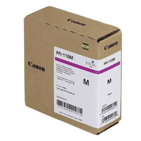 Canon oryginalny ink / tusz PFI110M, magenta, 160ml, 2366C001, Canon imagePROGRAF TX-2000, TX-3000, TX-3000, TX-4000