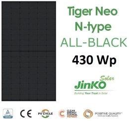 Moduł panel PV full black N-TYPE 430W Jinko JKM430N-54HL4R-B 1762x1134x30mm JINKO SOLAR