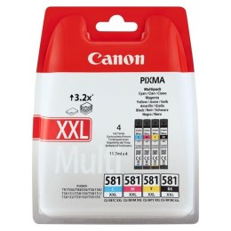 Canon oryginalny ink / tusz CLI-581XXL C/M/Y/BK, CMYBK, blistr z ochroną, 11.7ml, 1998C004, Canon 4-pack PIXMA TR7550, TS6150, T