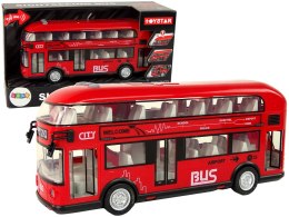 Autobus Dwupiętrowy Czerwony Z Napędem Frykcyjnym