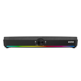 Marvo Soundbar SG-286, 2.0, 10W, czarny, regulacja głośności, podświetlenie RGB, USB/Bluetooth
