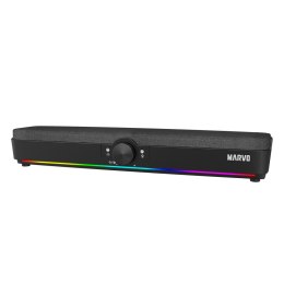 Marvo Soundbar SG-286, 2.0, 10W, czarny, regulacja głośności, podświetlenie RGB, USB/Bluetooth
