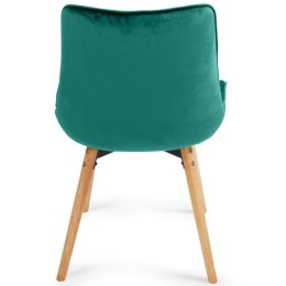 MIADOMODO Zestaw krzeseł do jadalni, zielony, 2 szt.
