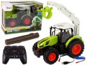 Traktor Zdalnie Sterowany 1:24 R/C Zielony Chwytak Drewno