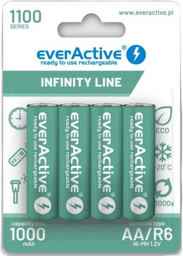 Akumulatorki AA / R06 Ni-MH everActive 1100mAh Infinity Line 3000 cykli (blister 4 szt.) EVERACTIVE