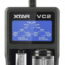 Ładowarka do akumulatorów cylindrycznych Li-ion / Ni-MH AA / AAA / 18650 Xtar VC2 XTAR