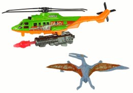Zestaw Zielony Helikopter Transport Dinozaura Dino Park