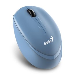Genius Mysz NX-7009, 1200DPI, 2.4 [GHz], optyczna, 3kl., bezprzewodowa, niebieska, 1 szt AA, Blue-Eye sensor, symetryczna
