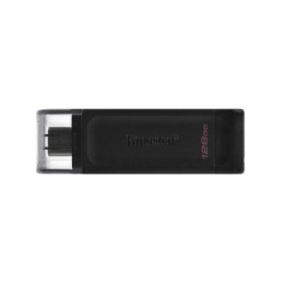 Kingston USB flash disk, USB 3.0, 128GB, DataTraveler 70, czarny, DT70/128GB, USB C