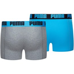 Bokserki męskie Puma Basic Boxer 2P niebieskie, szare 906823 72