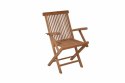 Komplet 4 x składane krzesła 1 x stół DIVERO z drewna tekowego
