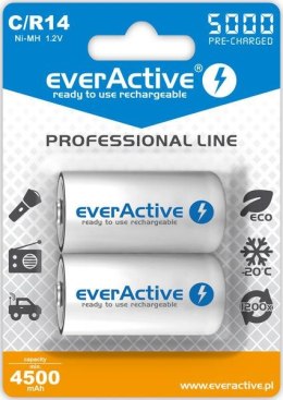 Akumulatorki C / R14 everActive Ni-MH Ni-MH 5000 mAh Professional line (box 2 szt.) EVERACTIVE