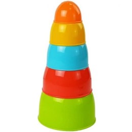 WOOPIE BABY Zabawka Sensoryczna Piramidka Kolorowe Kubeczki 5 el.