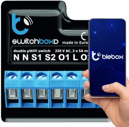 BLEBOX switchboxD - PODWÓJNY WYŁACZNIK 230V BLEBOX