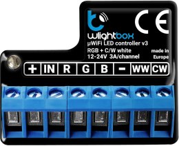 BLEBOX wLightBox v3 moduł i/o WiFi 1x wej. binarne 1x wyj. LED RGBW/CCT BLEBOX