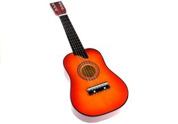 Gitara Drewniana Klasyczna z Kostką Czerwona 60 cm