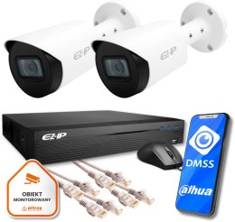 Zestaw monitoringu IP EZ-IP by Dahua 2 kamer tubowych 2K EZI-B140-F2 z usługą montażu EZ-IP