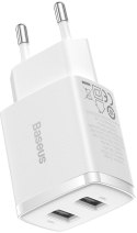 ŁADOWARKA SIECIOWA Baseus Compact Charger CCXJ010202 10.5W 2x USB-A BIAŁA BASEUS