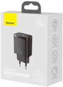 ŁADOWARKA SIECIOWA Baseus Compact Quick Charger CCXJ-B01 20W 1x USB-A 1x USB-C PD 3.0 QC 3.0 CZARNA BASEUS